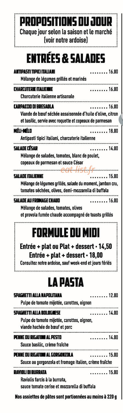 Il ristorante da Sandro — carte page 1