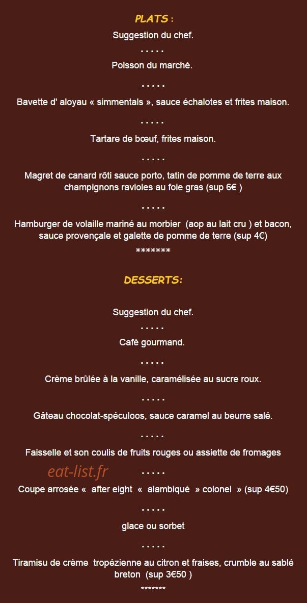 L'alambic — carte page 2