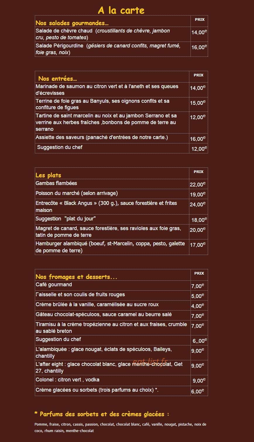 L'alambic — carte page 6