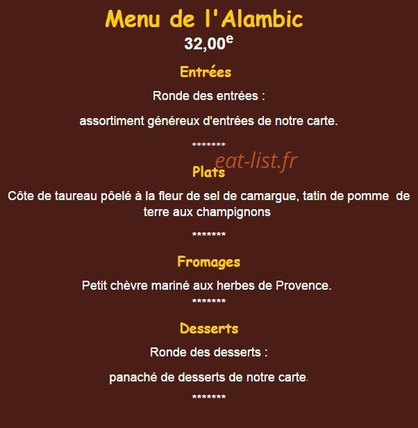 L'alambic — carte page 3