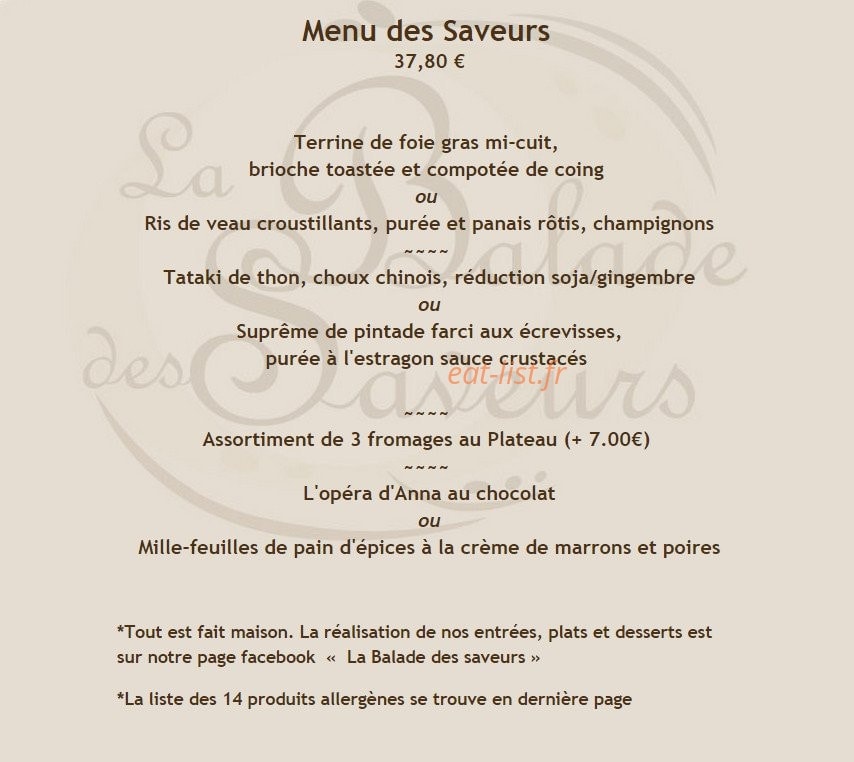 La Balade des saveurs — carte page 4