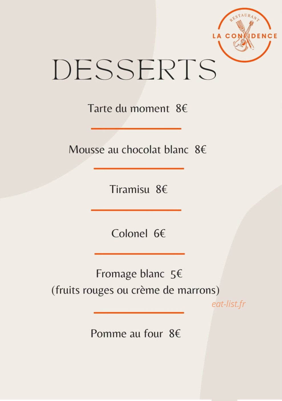 La Confidence — carte page 3