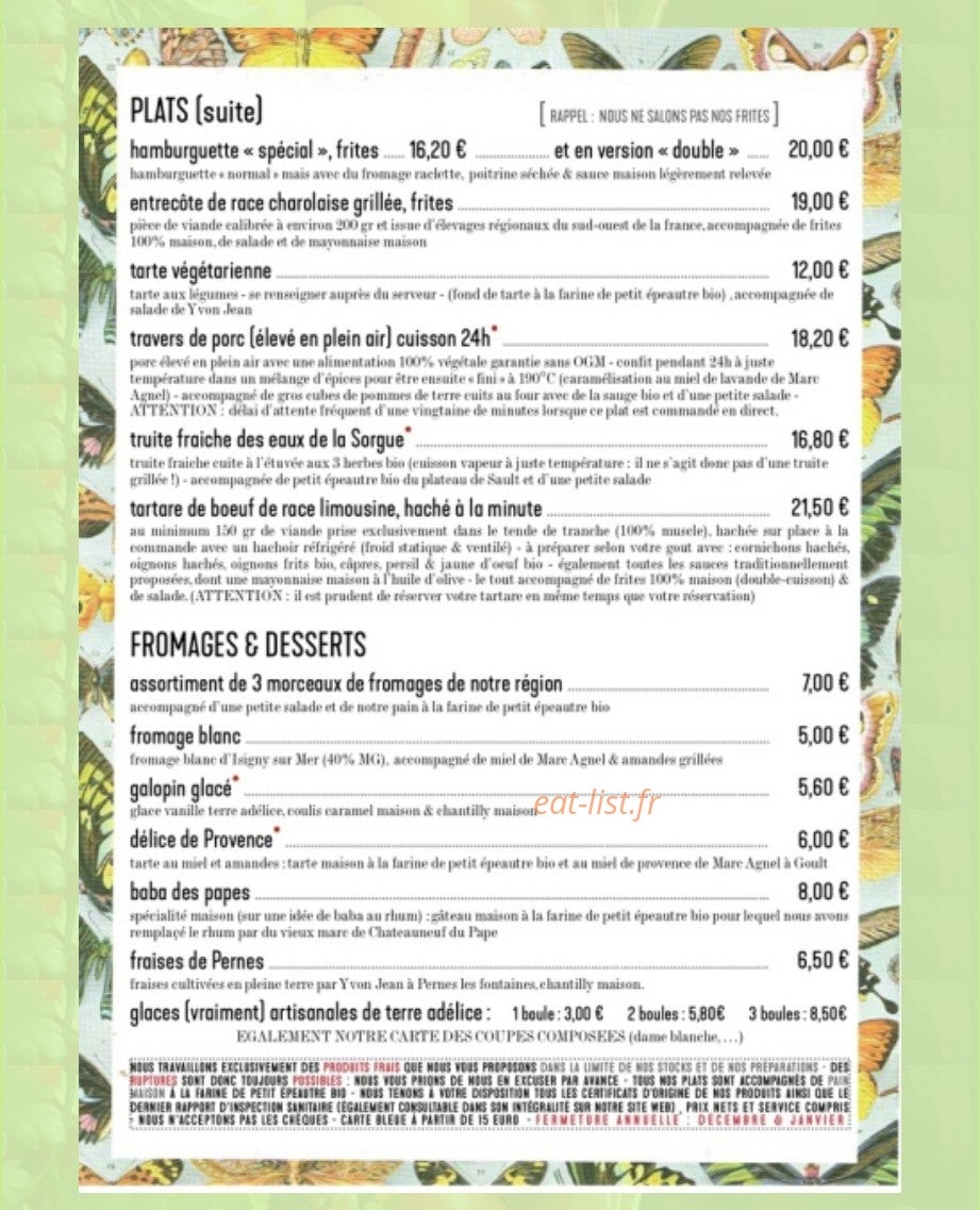 La Guinguette — carte page 2