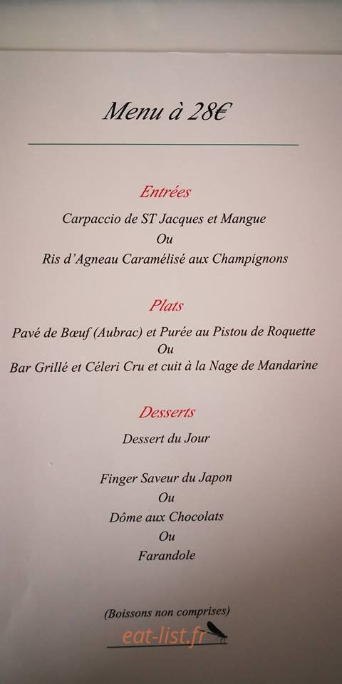 La Libellule — carte page 1