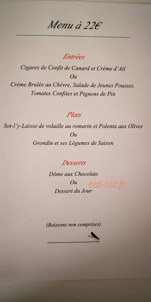La Libellule — carte page 2