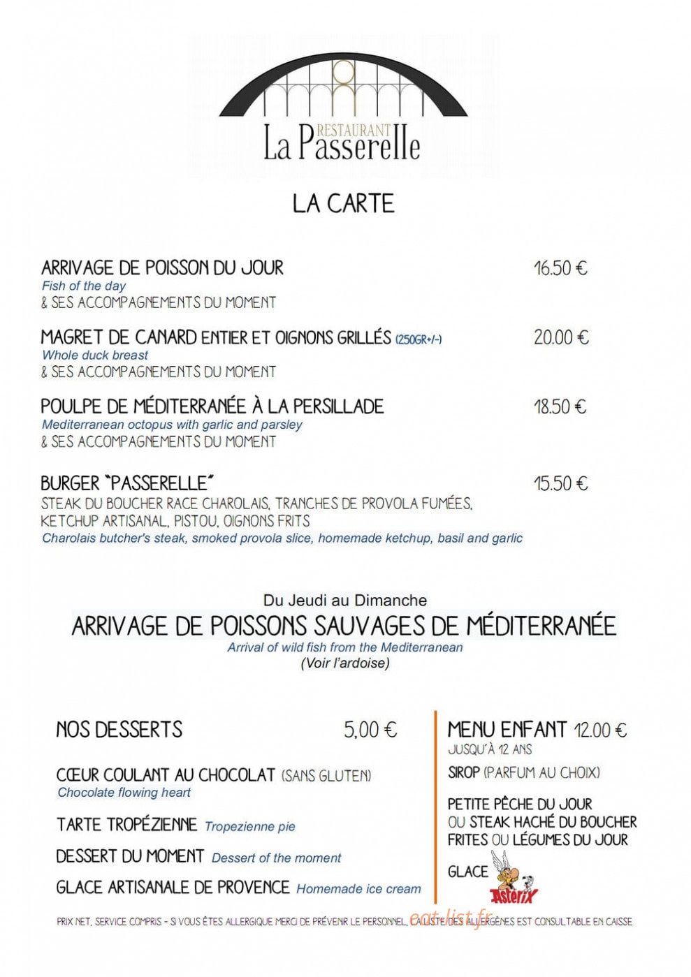 La Passerelle — carte page 3
