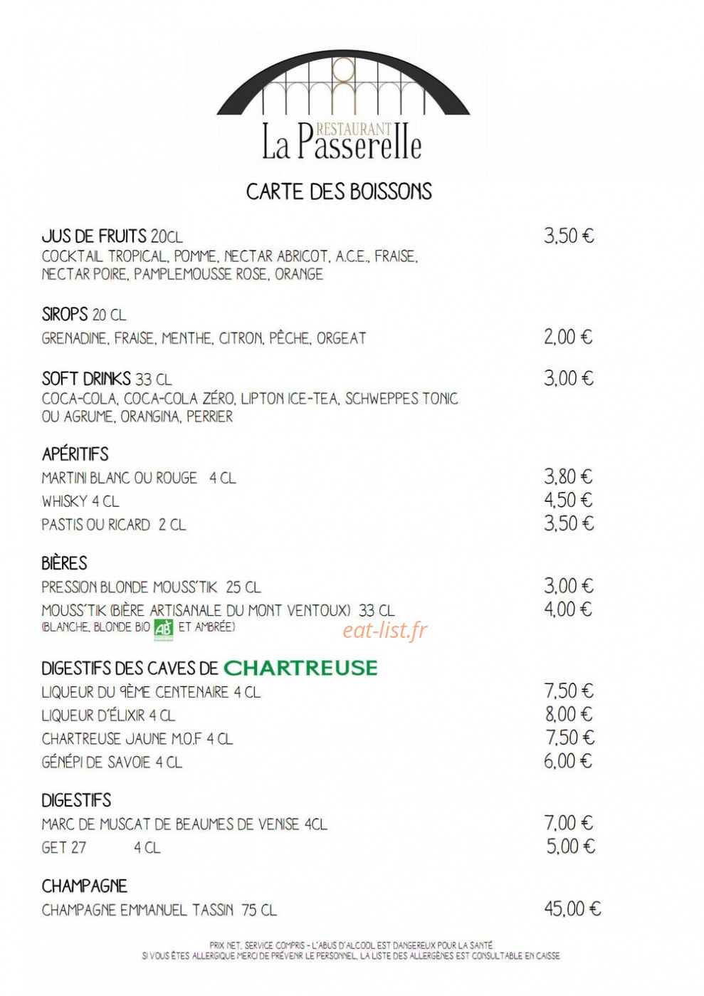 La Passerelle — carte page 5