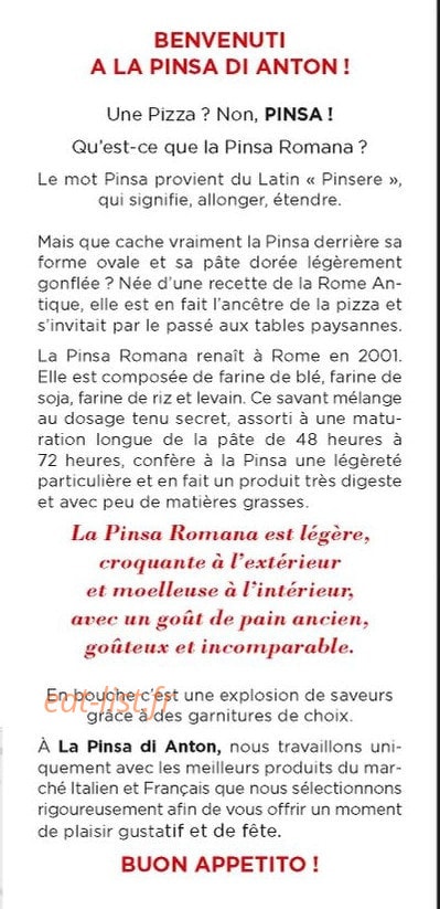 La Pinsa di Anton — carte page 6