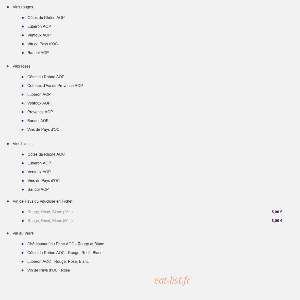 Le bellevue — carte page 5