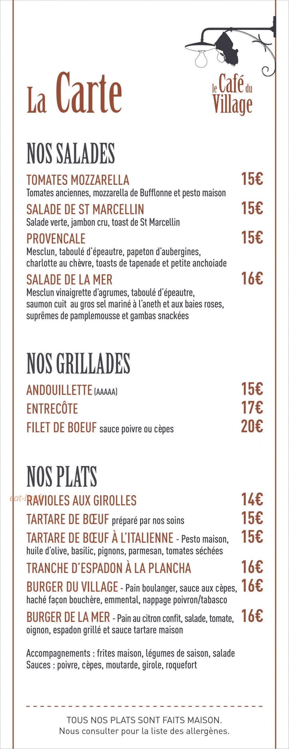 Le café du Village — carte page 2
