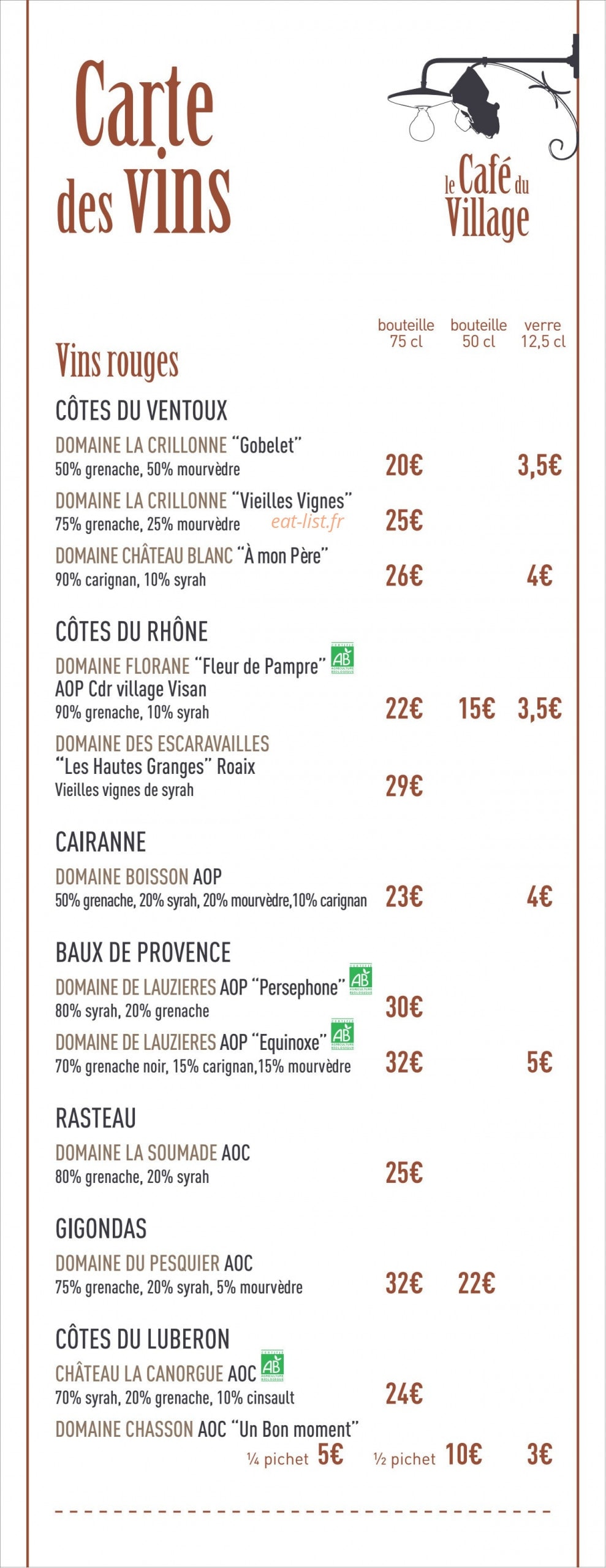 Le café du Village — carte page 3