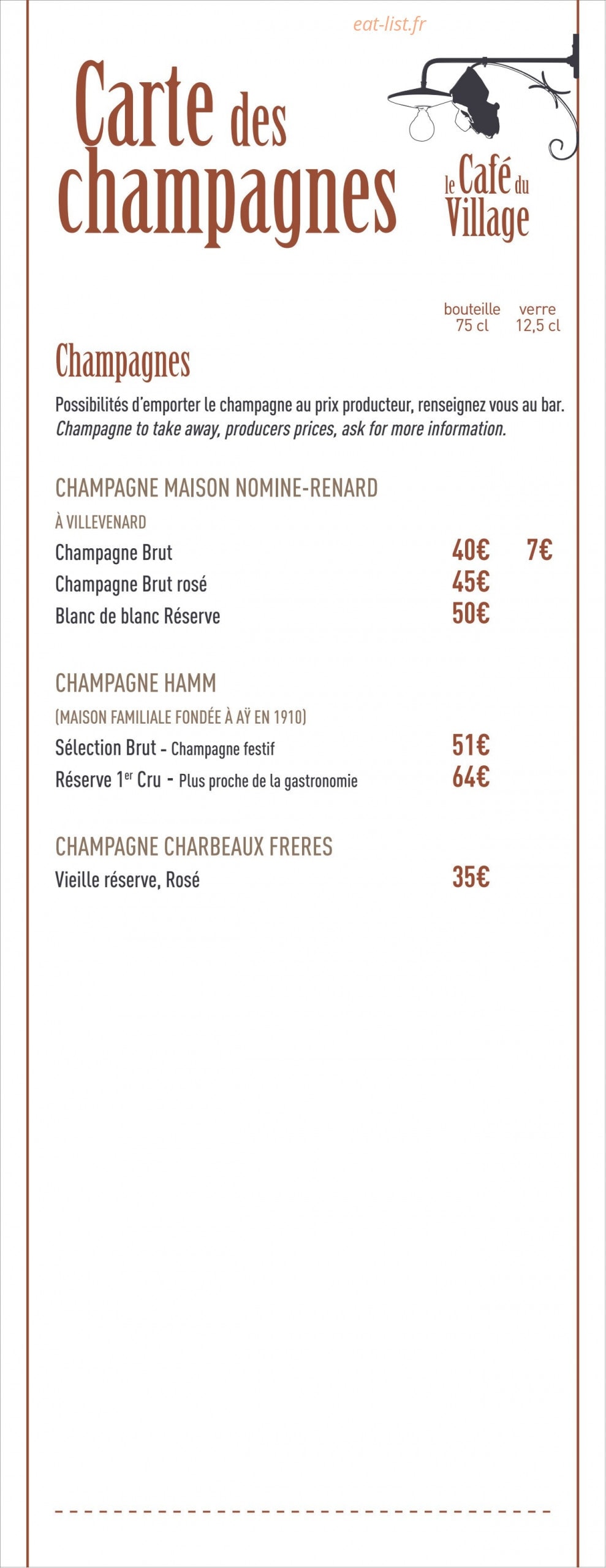Le café du Village — carte page 6