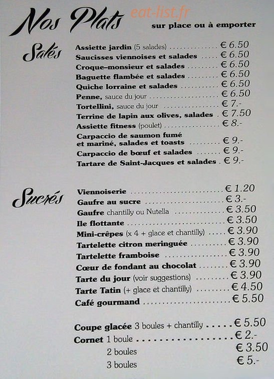Le p'tit buffet — carte page 2