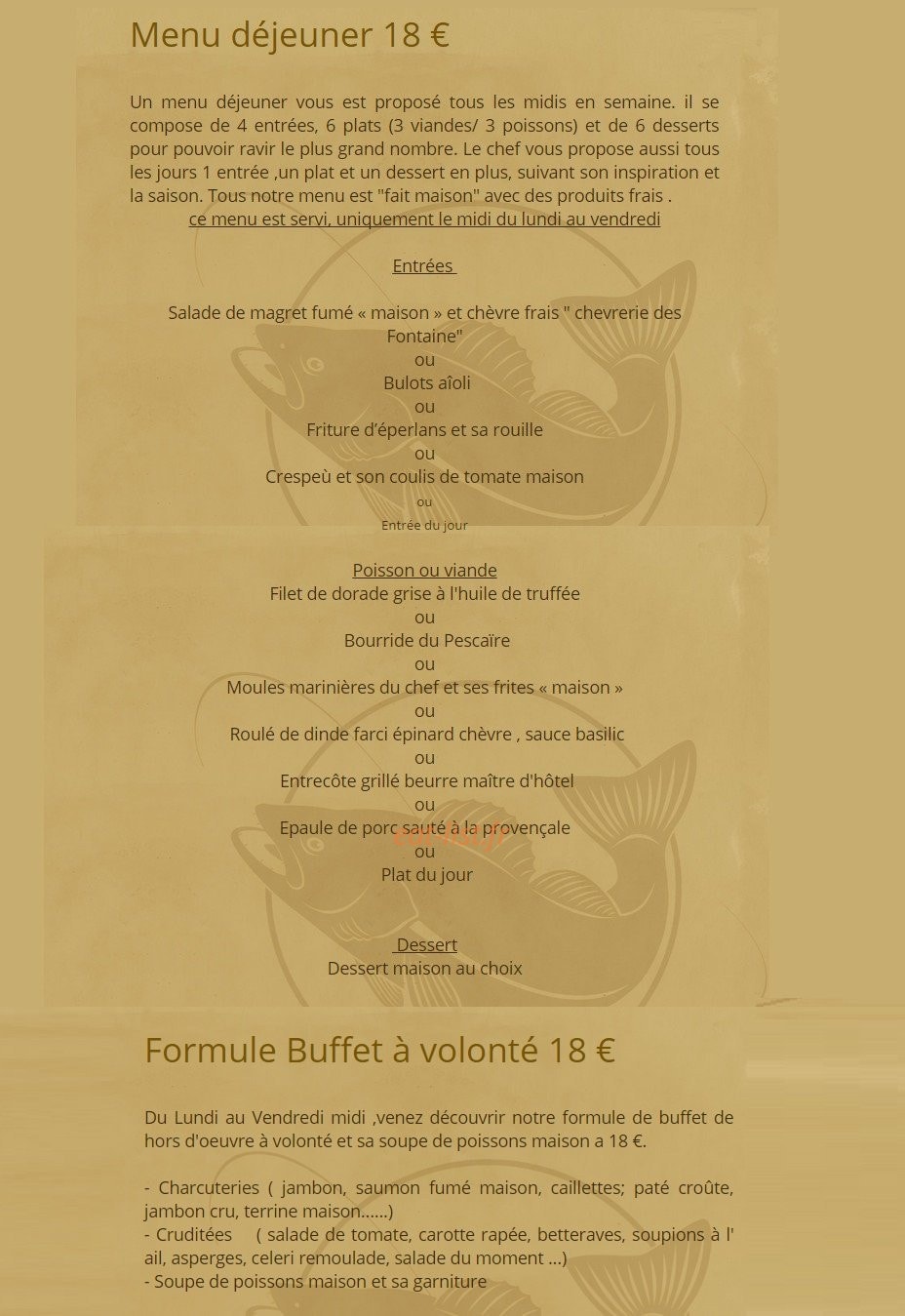 Le Pescador — carte page 1