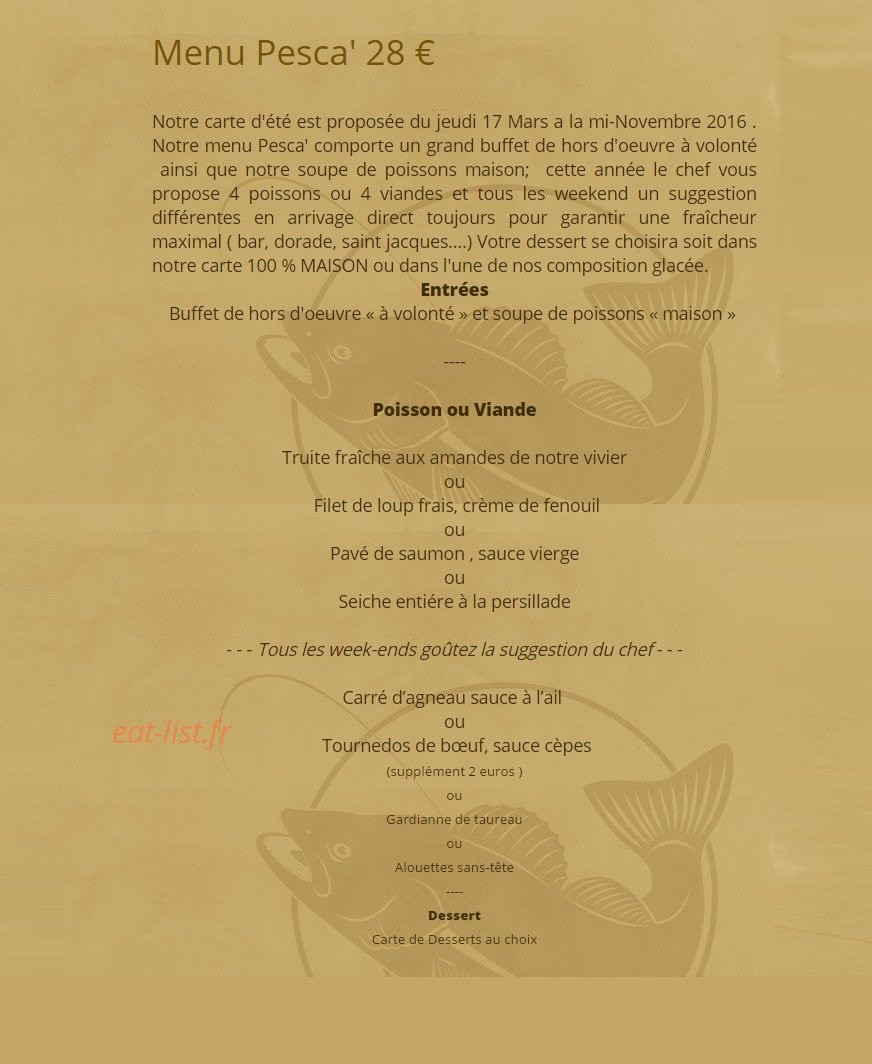 Le Pescador — carte page 2