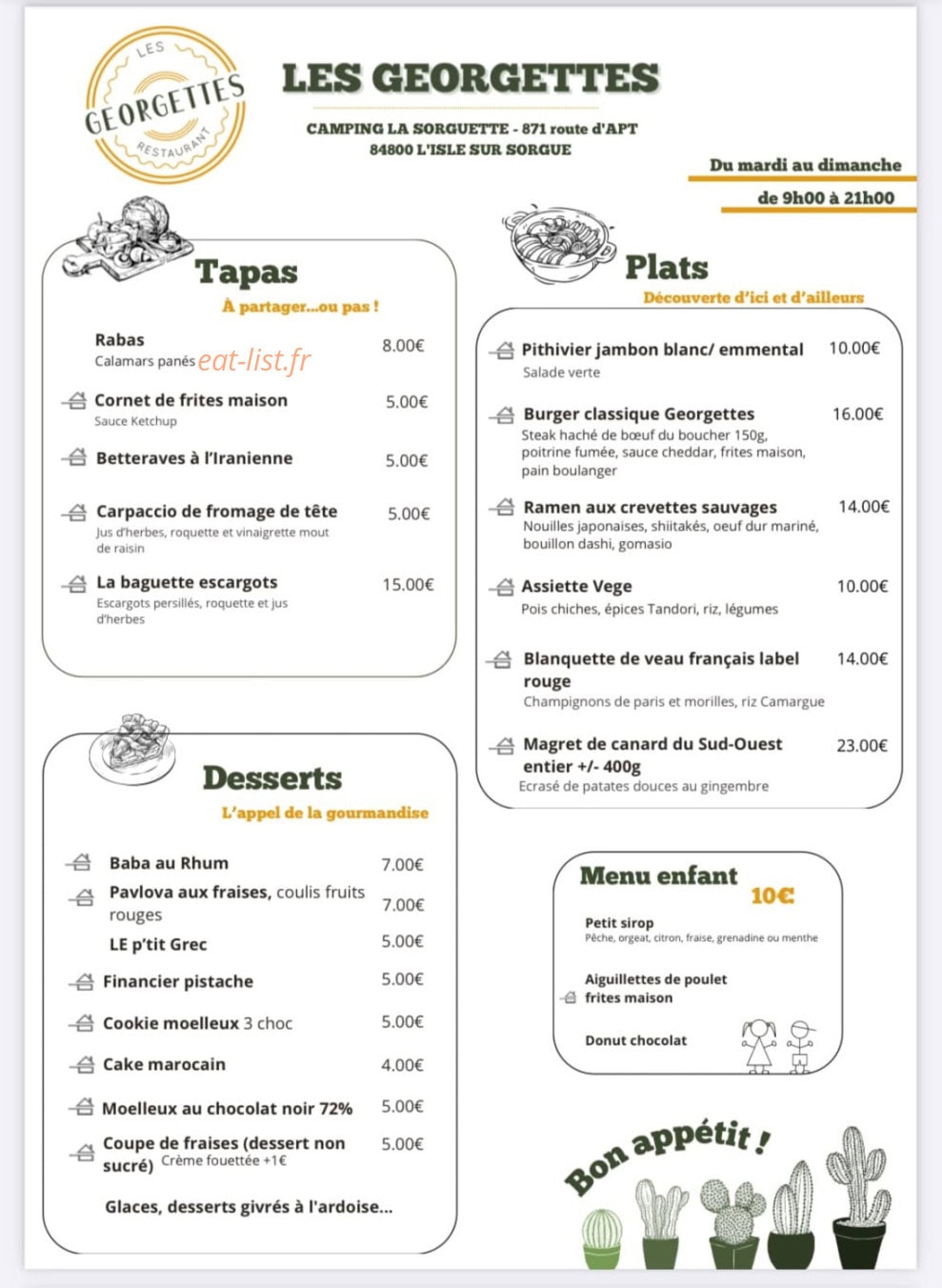 Les Georgettes — carte page 1