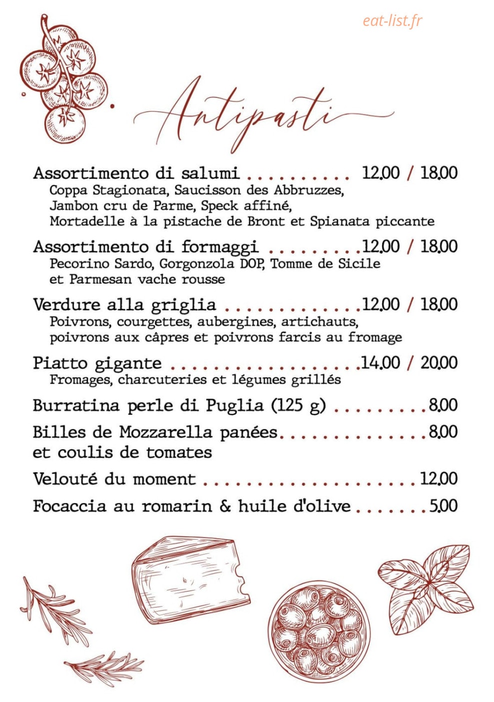 Polpette — carte page 1
