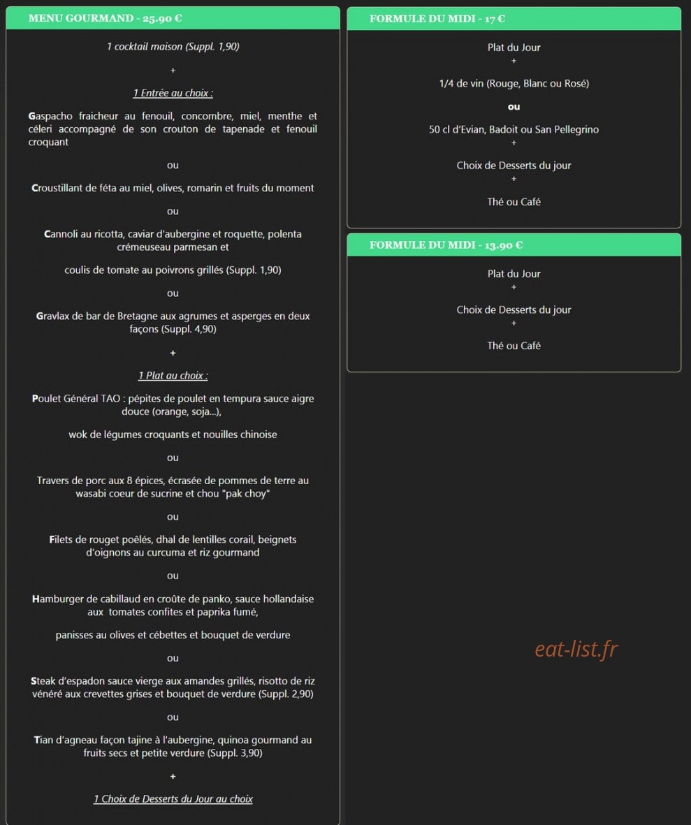Umami — carte page 4