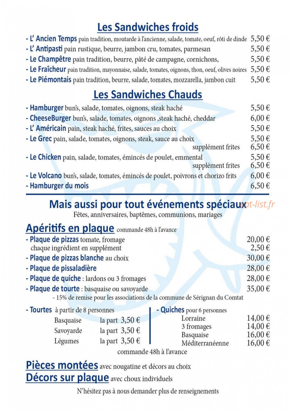 Doum Pizz'As — carte page 4