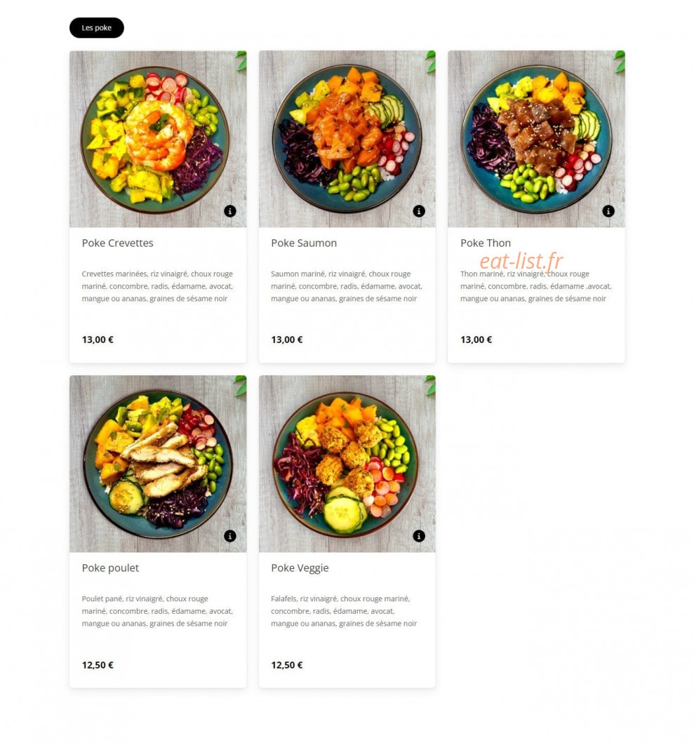 Bowl&burger — carte page 1