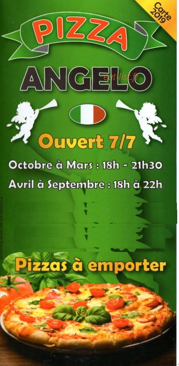 Pizza Angelo — carte page 1