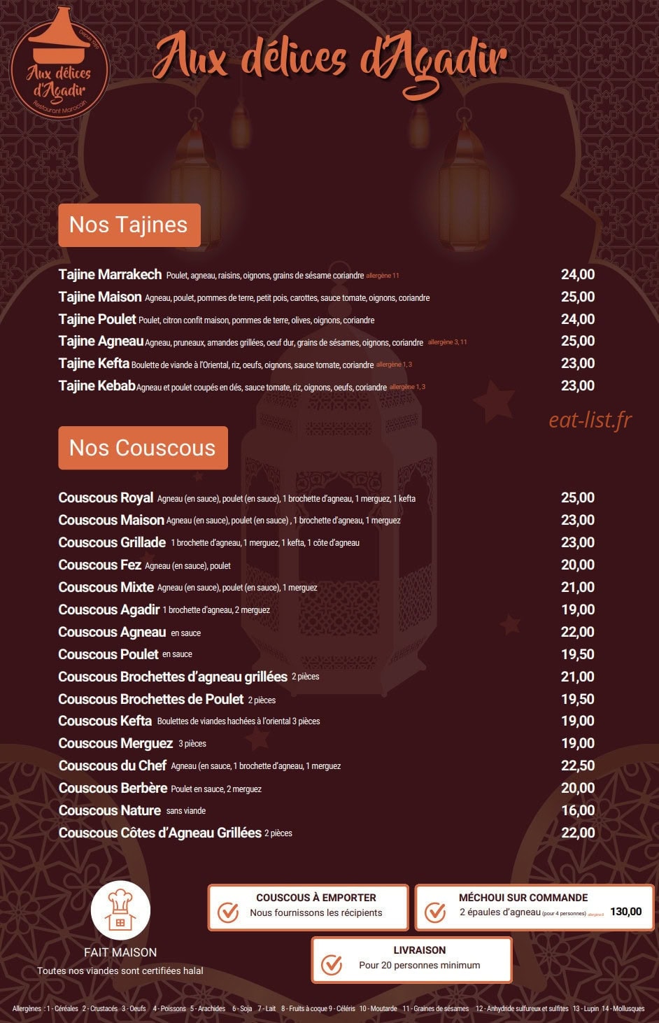 Aux Délices D'Agadir — carte page 2