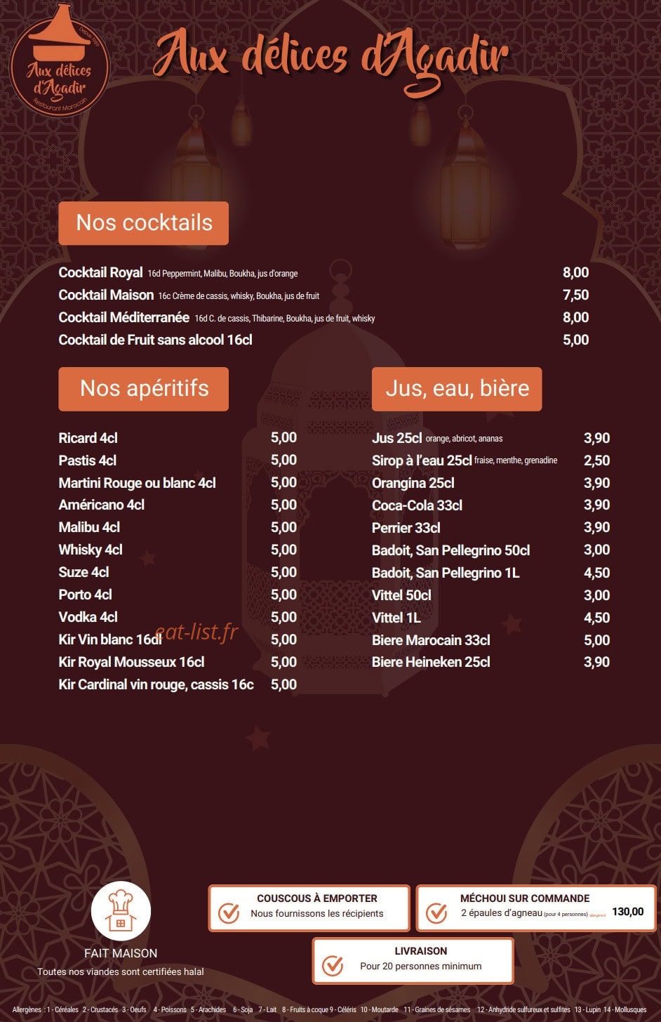 Aux Délices D'Agadir — carte page 5