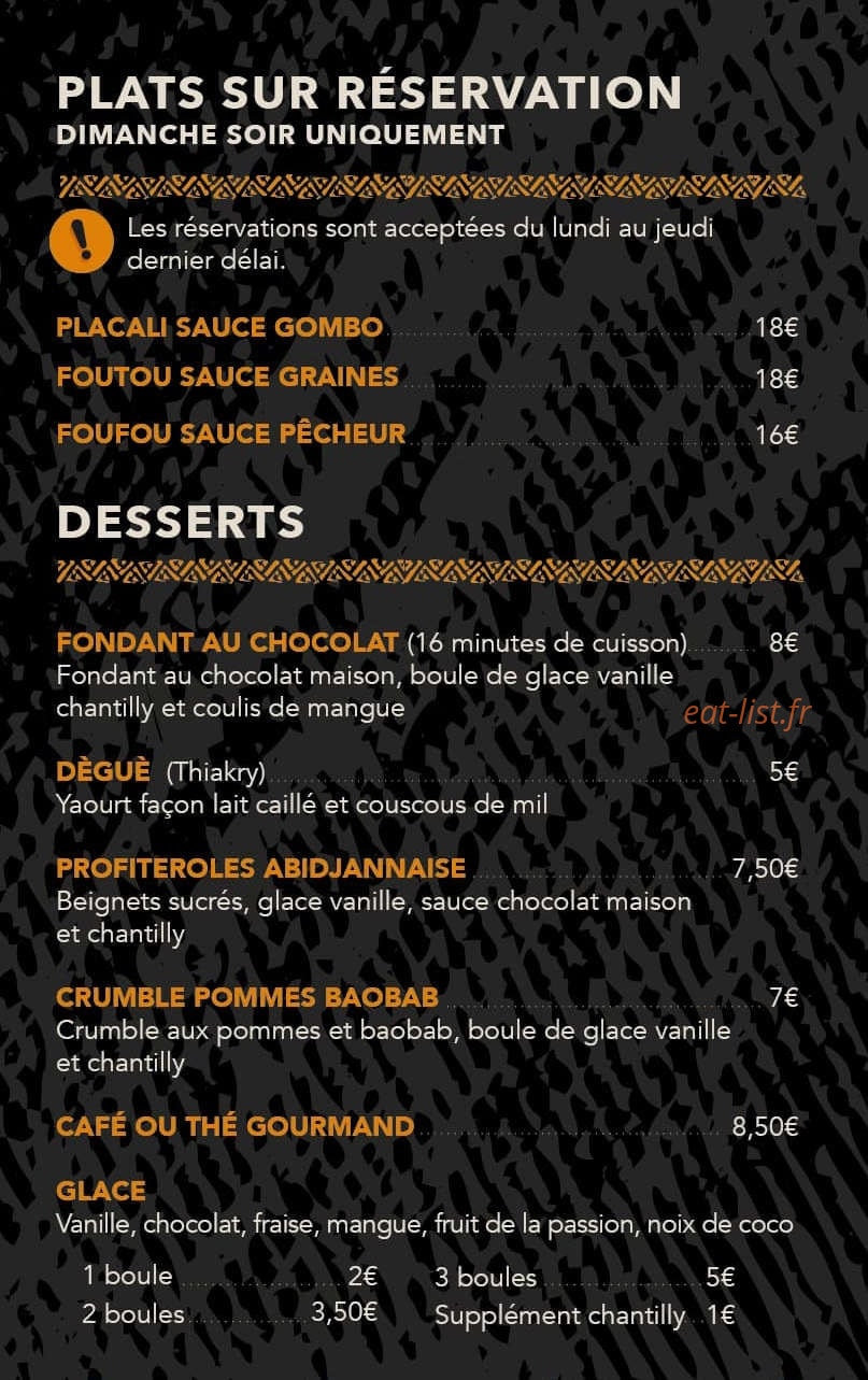 Babi Meal — carte page 4