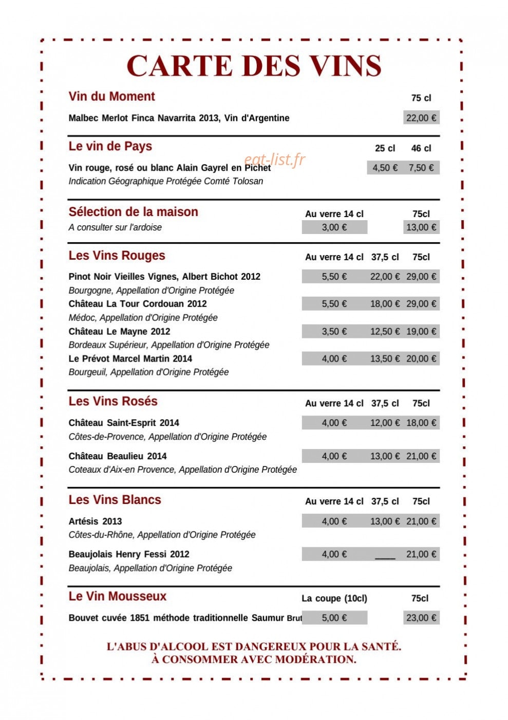 Balladins — carte page 5