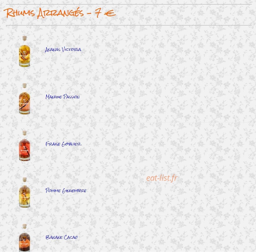 Bar des Artistes — carte page 9