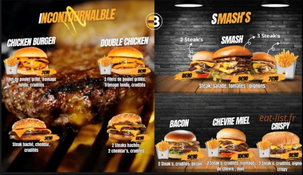 Beef Burger — carte page 2