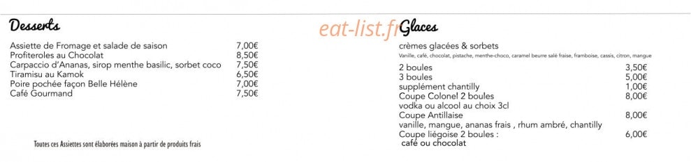 Bistro Quai — carte page 3