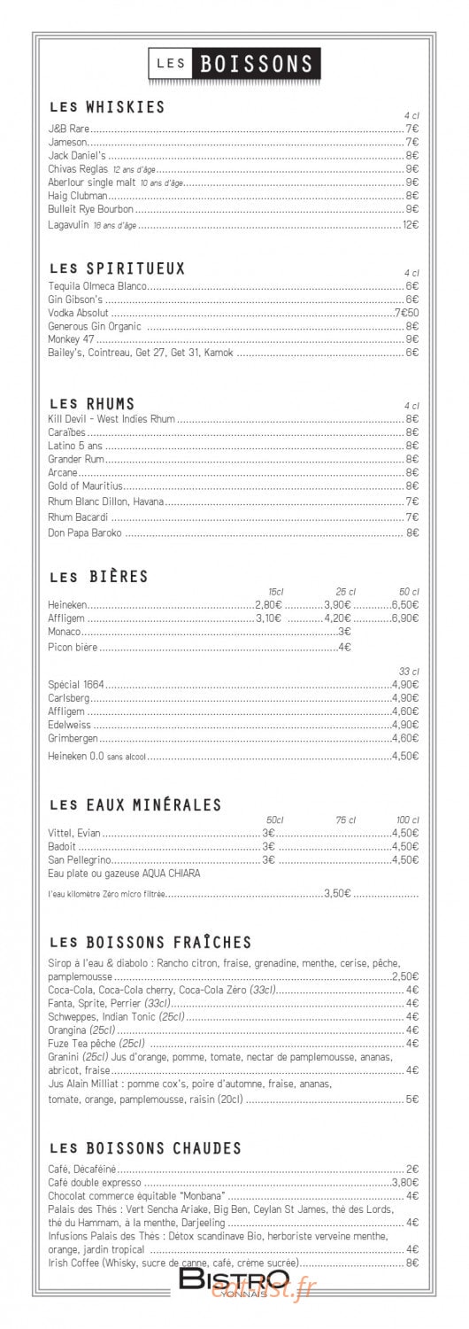 Bistro Yonnais — carte page 5