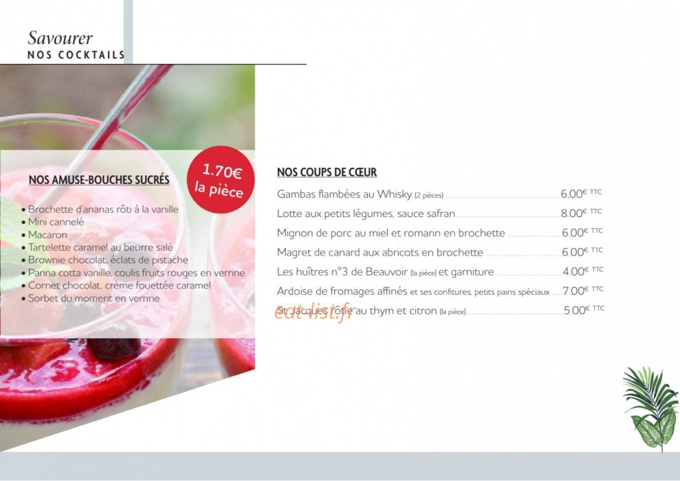Bistro Yonnais — carte page 18