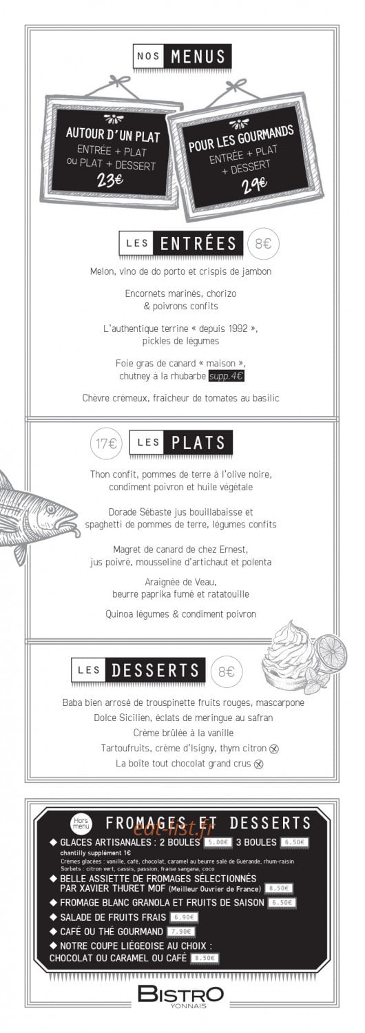 Bistro Yonnais — carte page 3