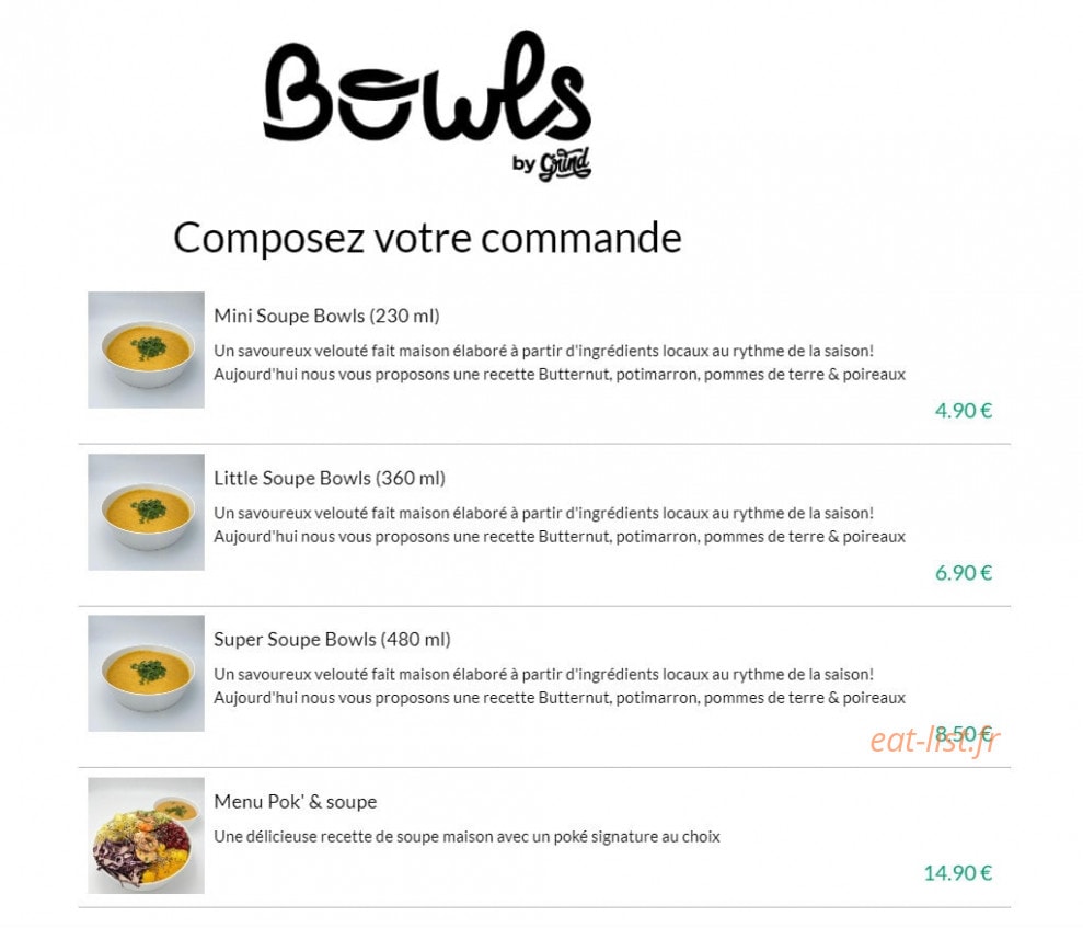 Bowls — carte page 3