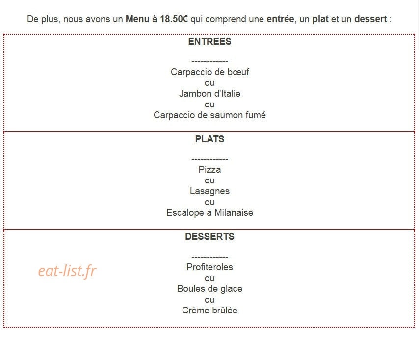 Chez Matteo — carte page 2