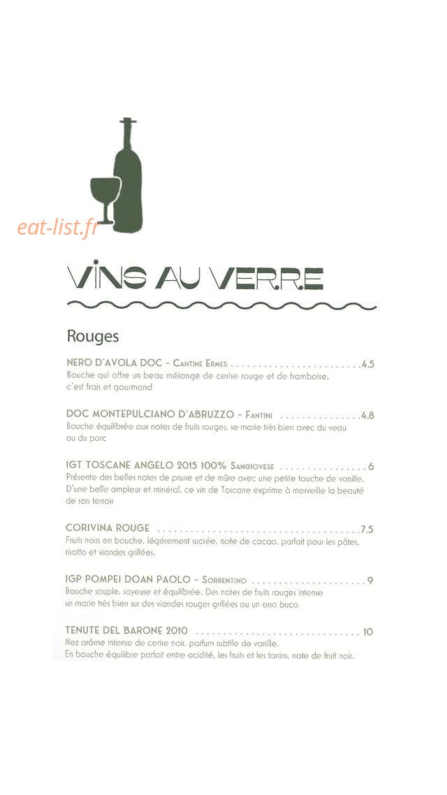Ida Trattoria — carte page 10