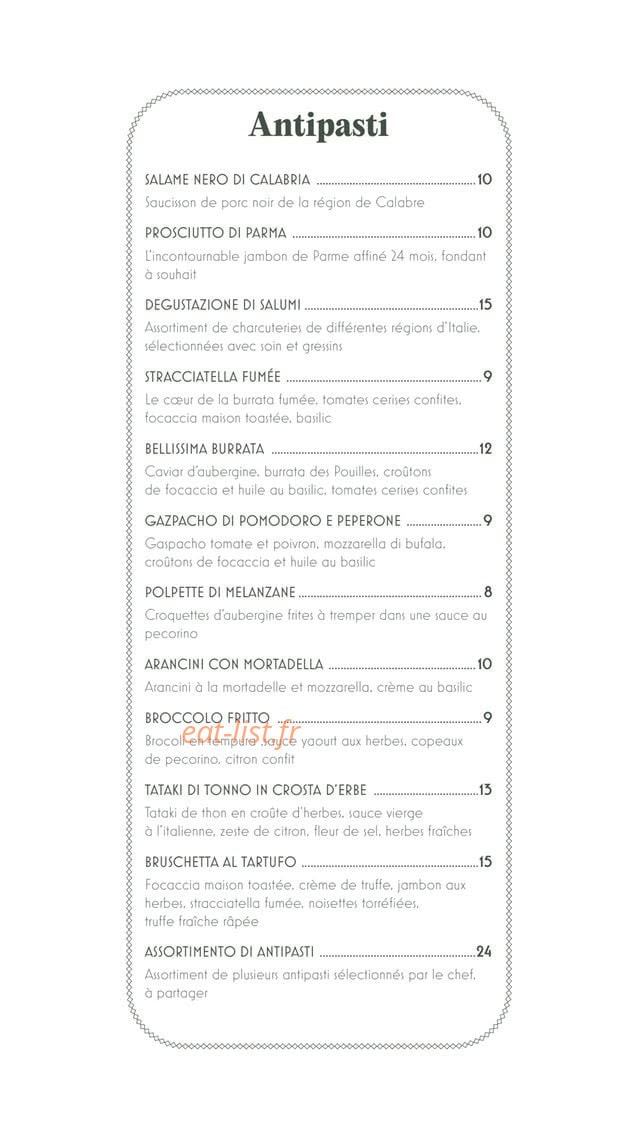 Ida Trattoria — carte page 5
