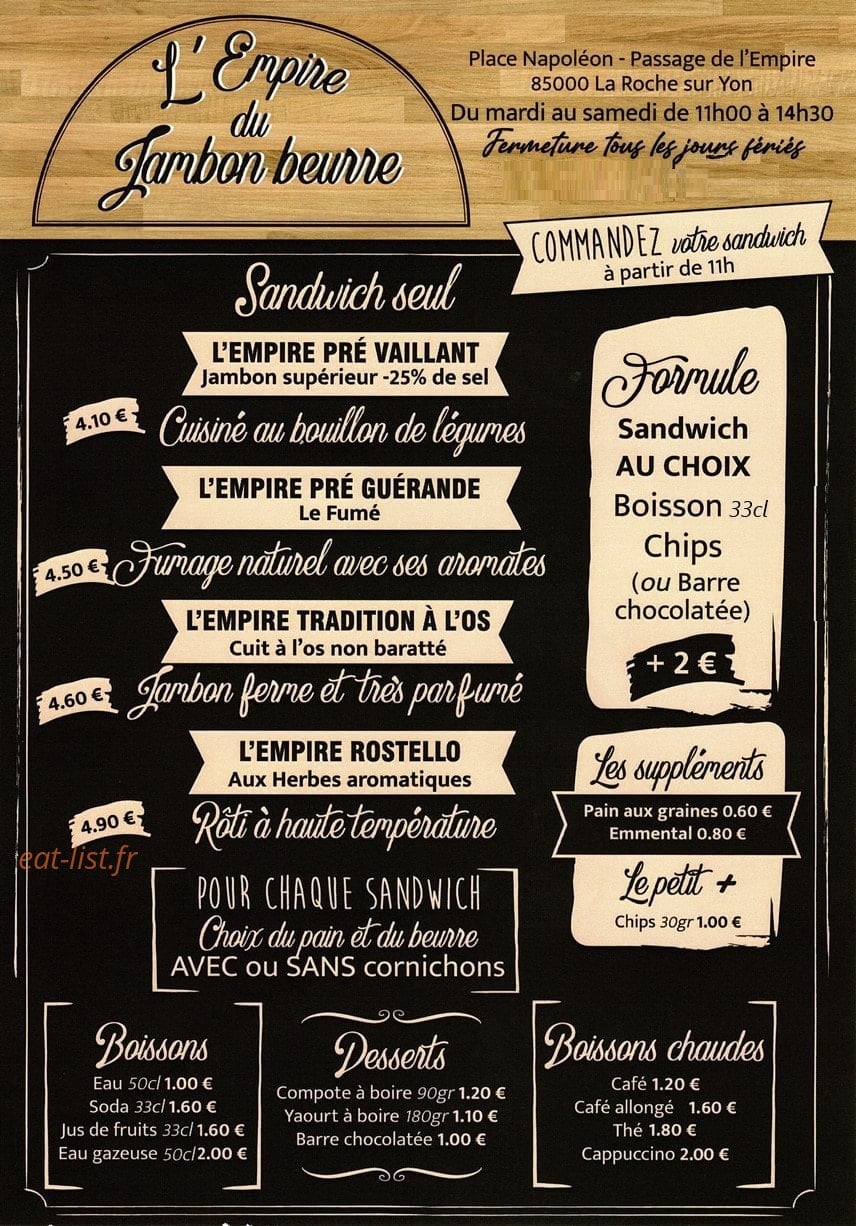 L'Empire du Jambon beurre — carte page 1