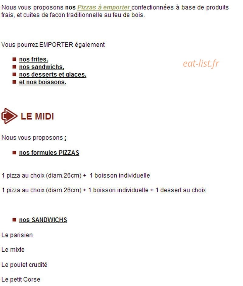 La Casetta — carte page 1