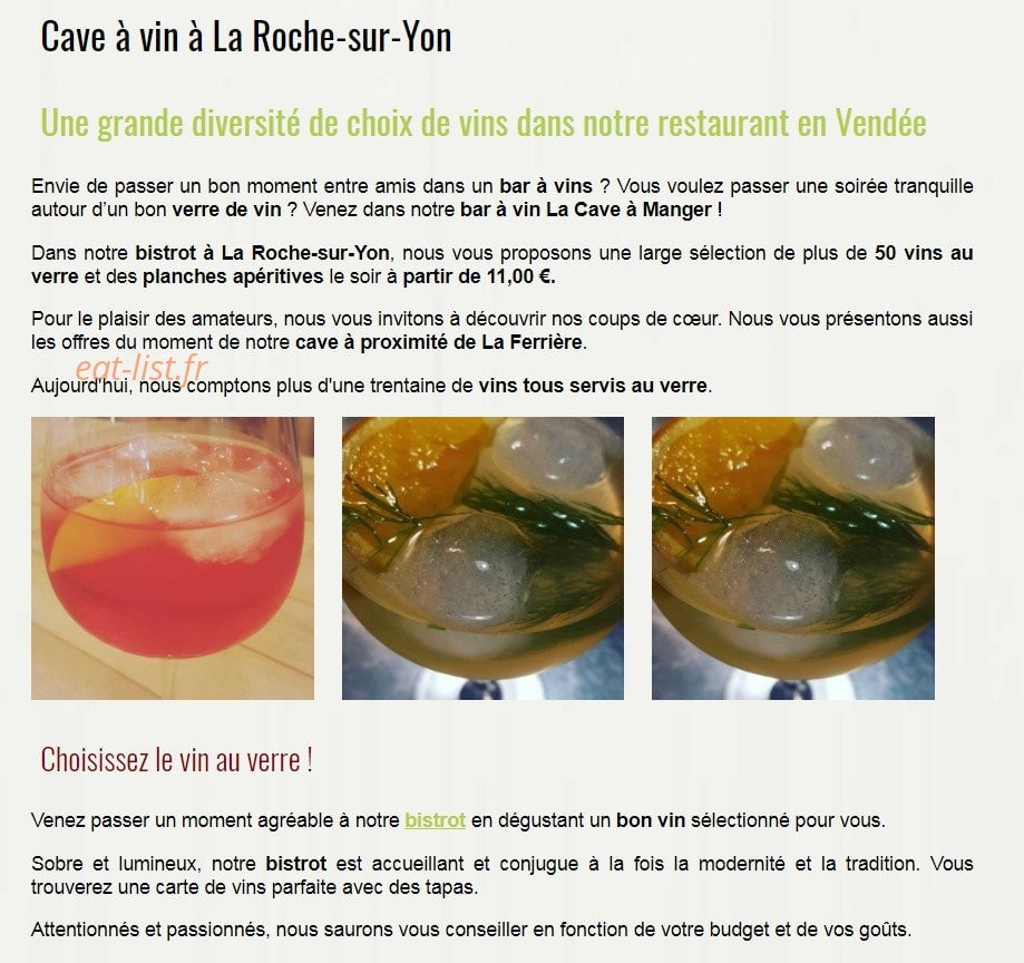 La Cave à Manger — carte page 2