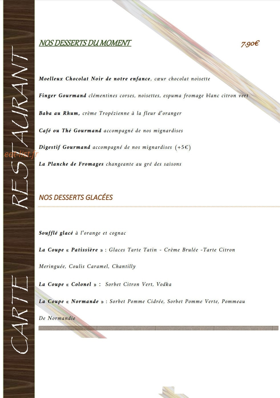 Le Beurre Zinc — carte page 2