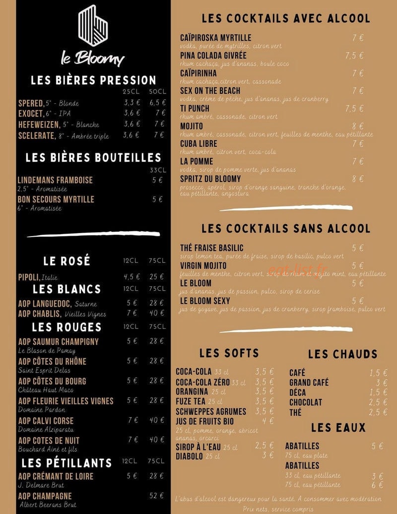Le Bloomy — carte page 3