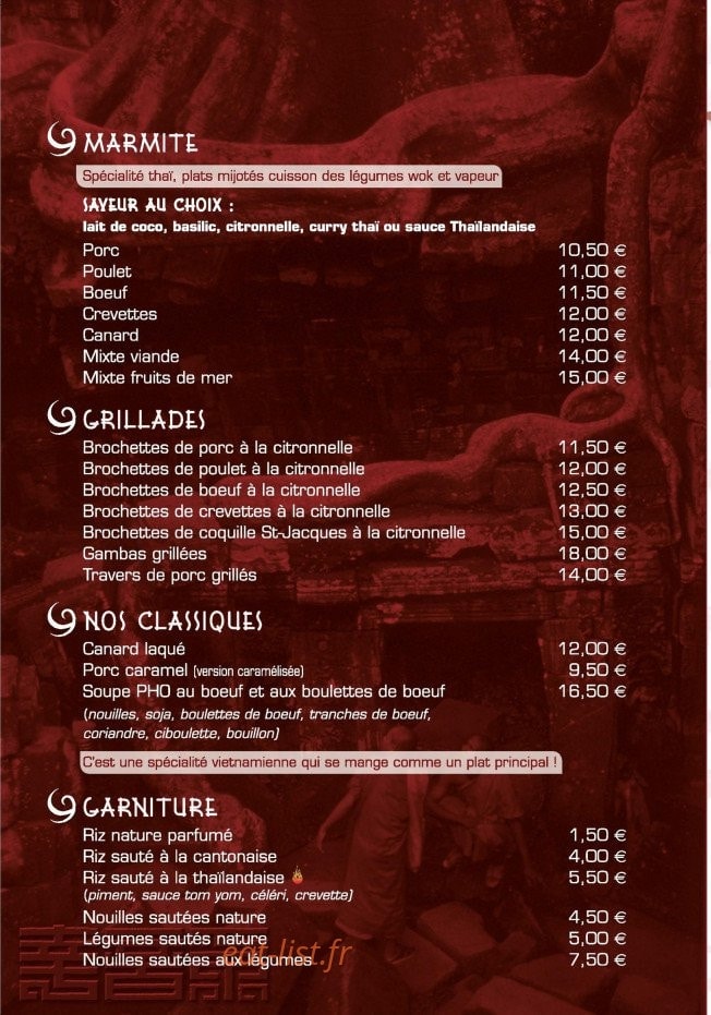 Le Dragon D'or — carte page 6