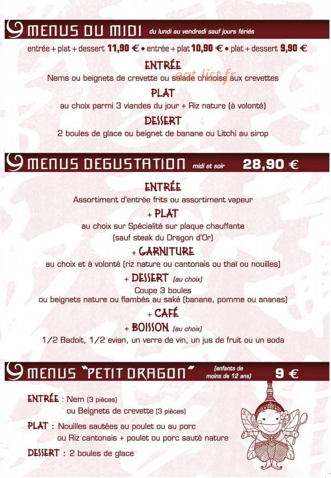 Le Dragon D'or — carte page 3