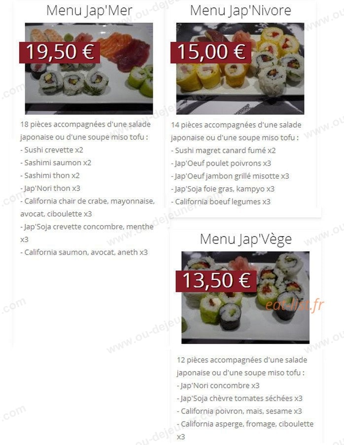 Le Jap'Yonnais — carte page 1