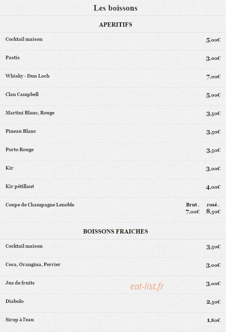Le Sale Gosse — carte page 2