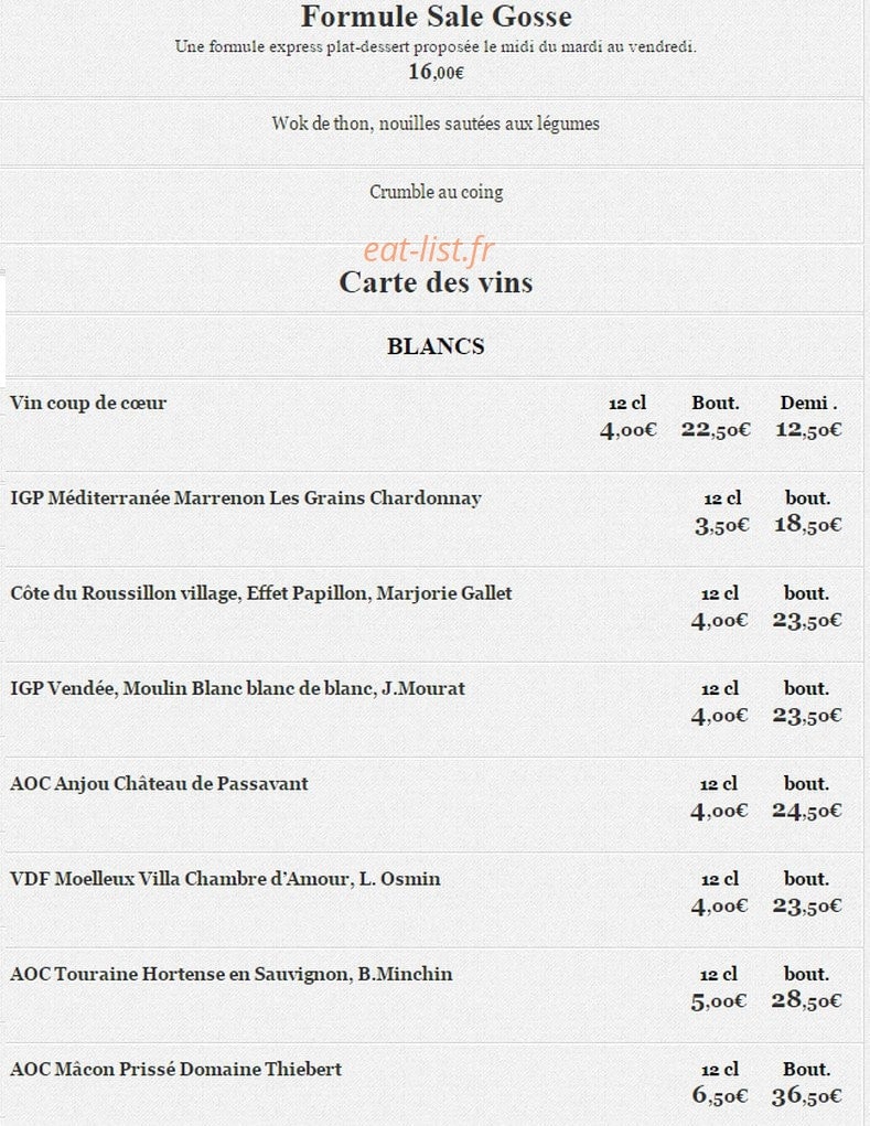 Le Sale Gosse — carte page 4