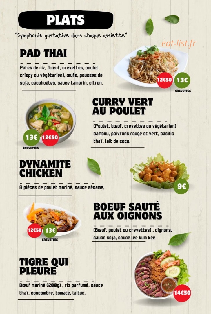 Le thaï yonnais — carte page 1